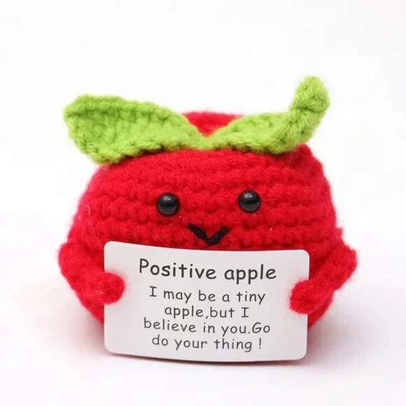 3/$35 NEW Emotional Support Apple, Crochet Apple Plush - Picture 1 of 5